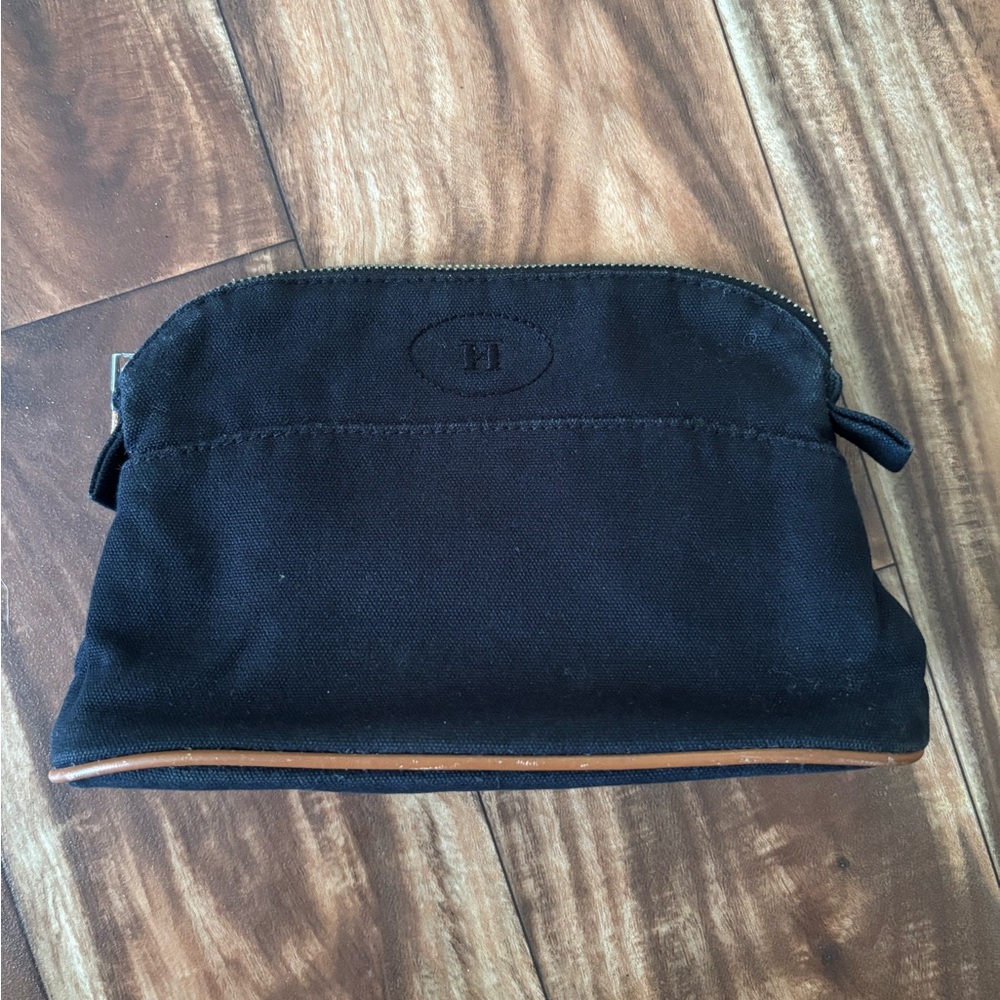 Hermes Navy Canvas Small accessories bag